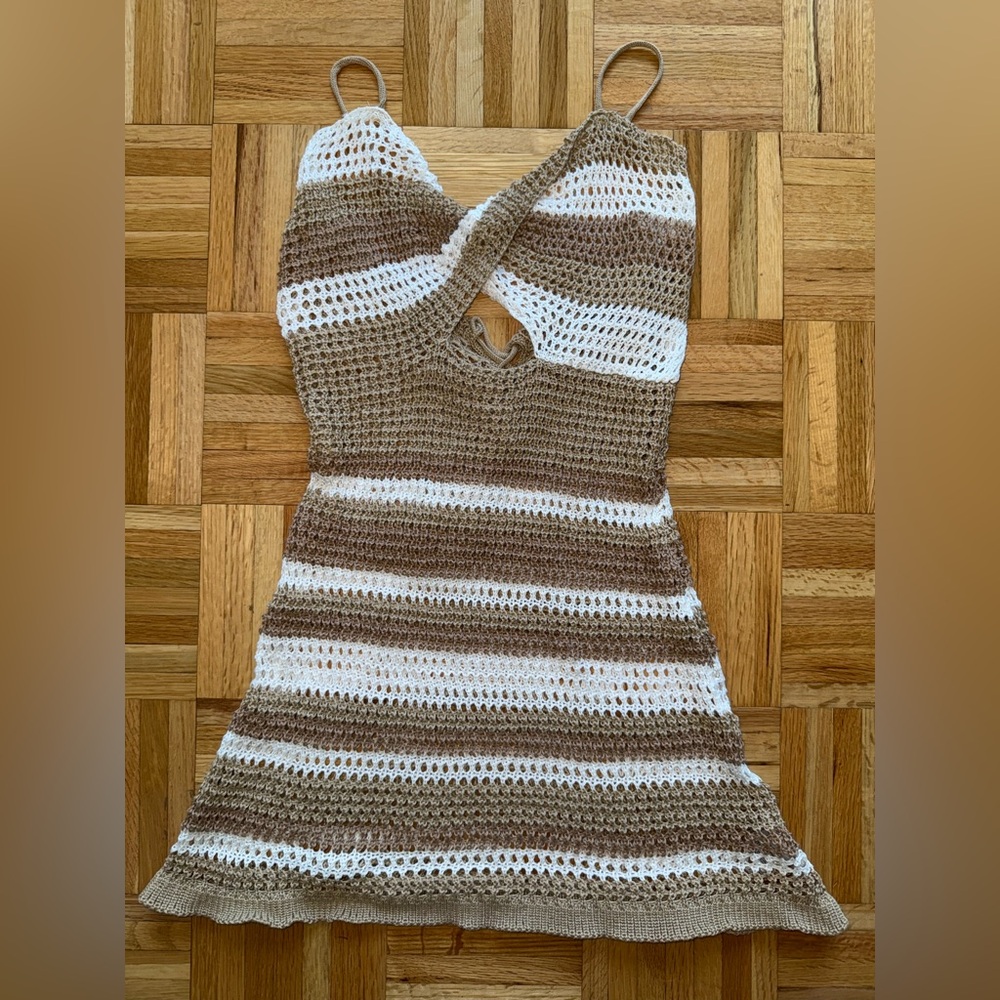 Crochet Knit Boho Beach Dress Cover-Up